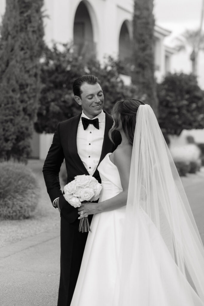 Bride and groom portraits Omni Montelucia Paradise Valley