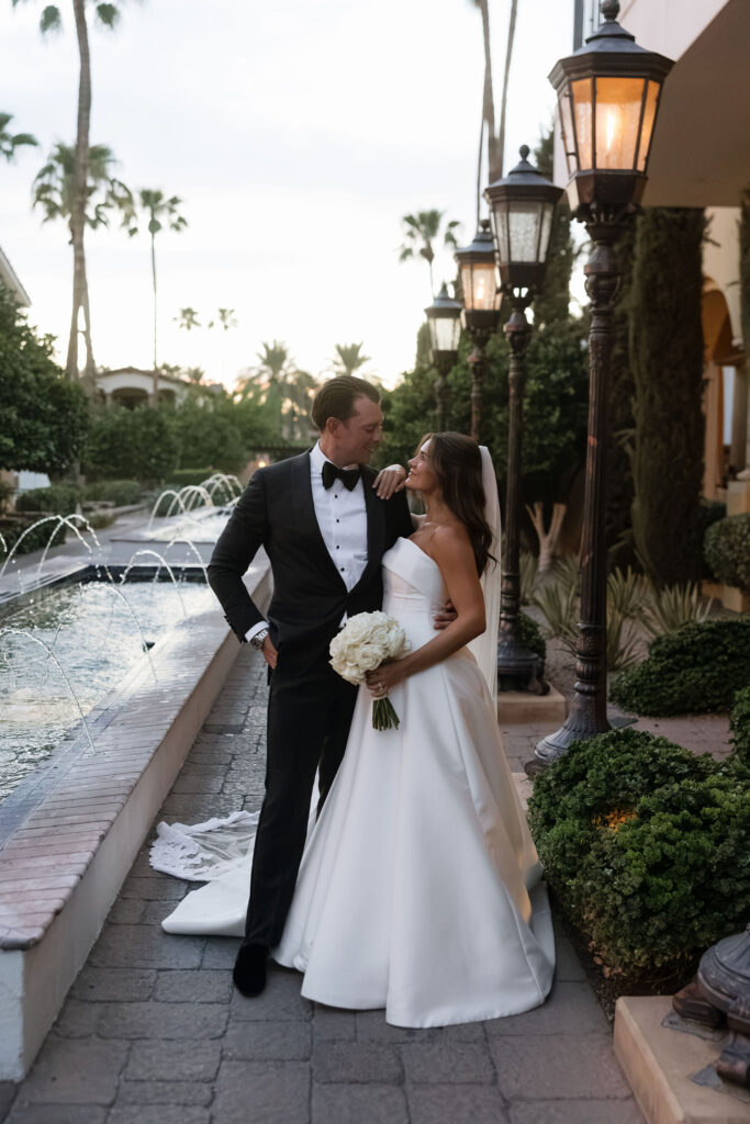 Golden Hour Wedding Photo