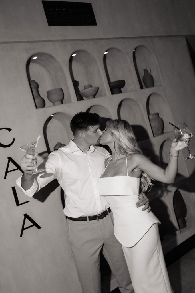 Couple engagement party at Cala Scottsdale